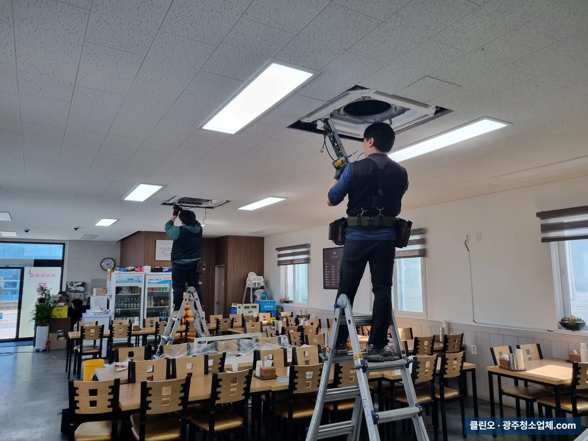 전남 강진 음식점 후드청소, 에어컨청소 1